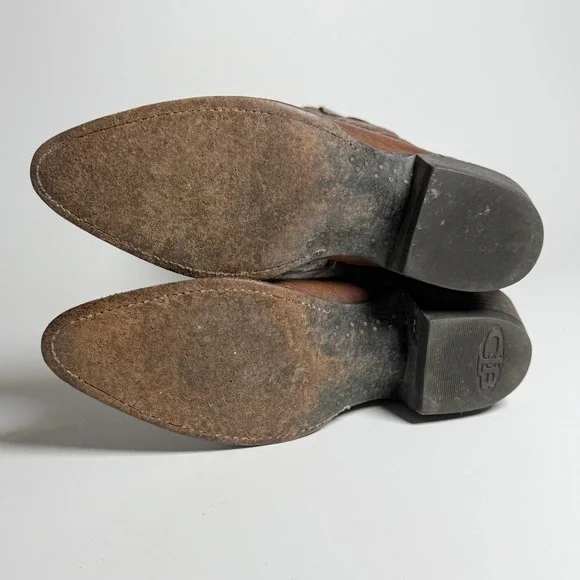 Lucchese 2000 VTG Womens Brown Leather Western Cowboy Boots 6 B USA Made - Picture 8 of 14